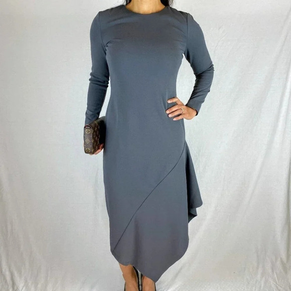 Hutch Gray Asymmetrical Cutout Midi Dress $290 - Picture 2 of 10